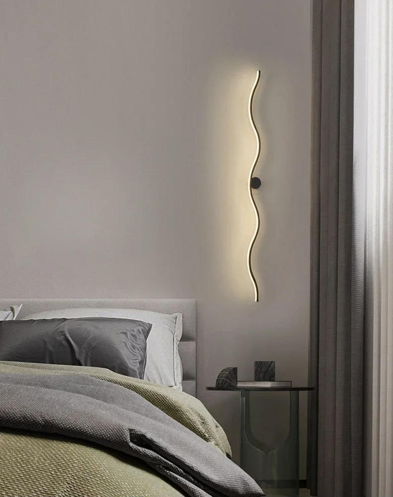 Description Picture 2 of itemModern Simple Living TV Background Grille Wall Lamps for Room Decor Bedroom LED Lights Luxury Minimalist Creative Long Wall Lamp