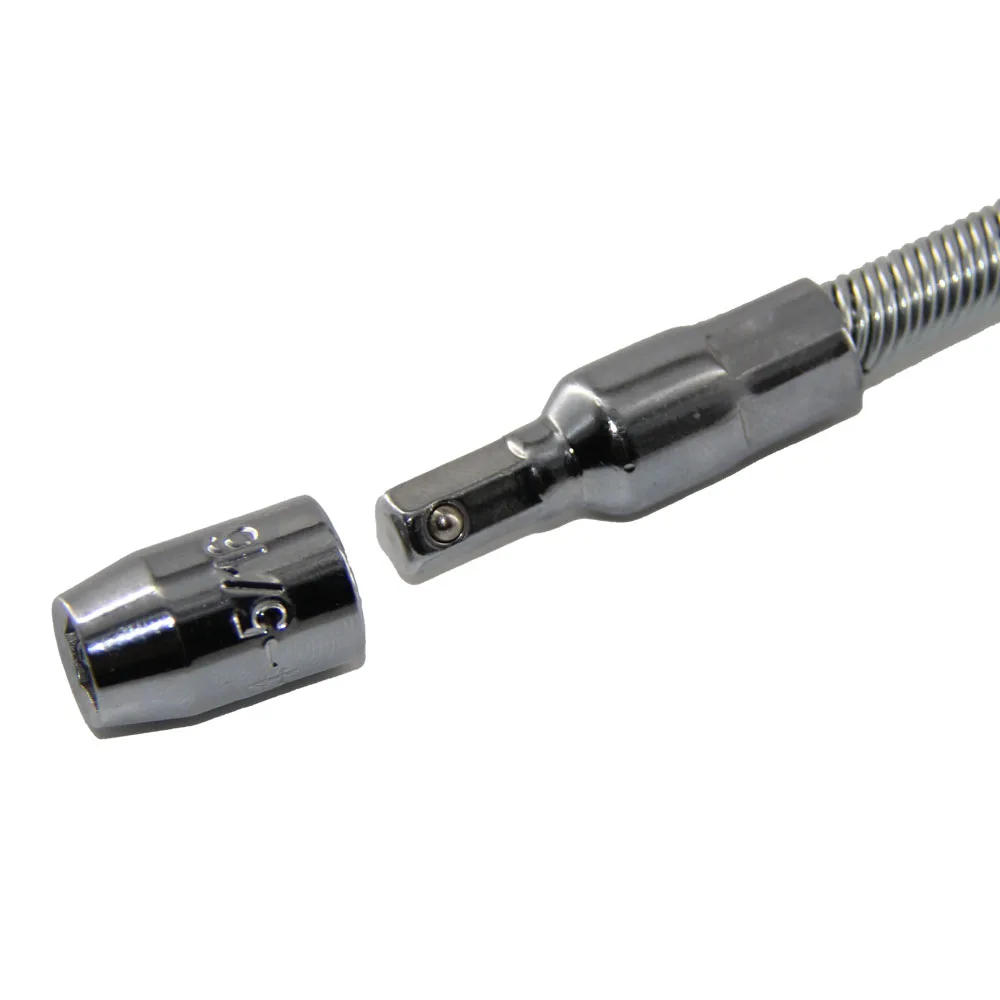 Description Picture 3 of item2-IN-1 Flexible Hose Clamp Hexagonal Nut Driver Mini Wrench W/ Hex Sockets Auto Repair Hand Tool Screwdriver Nut Key 1/4" 5/16"