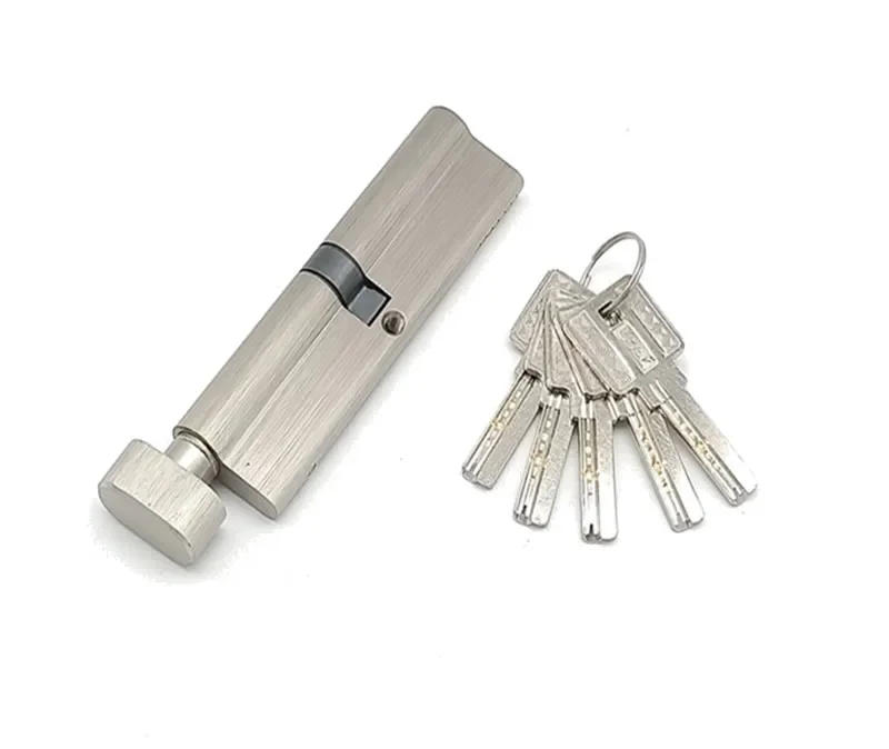 Description Picture 4 of itemSpecial custom Security door Center asymmetry brass lock cylinder with knob aluminum alloy door Eccentric lock core height 32mm