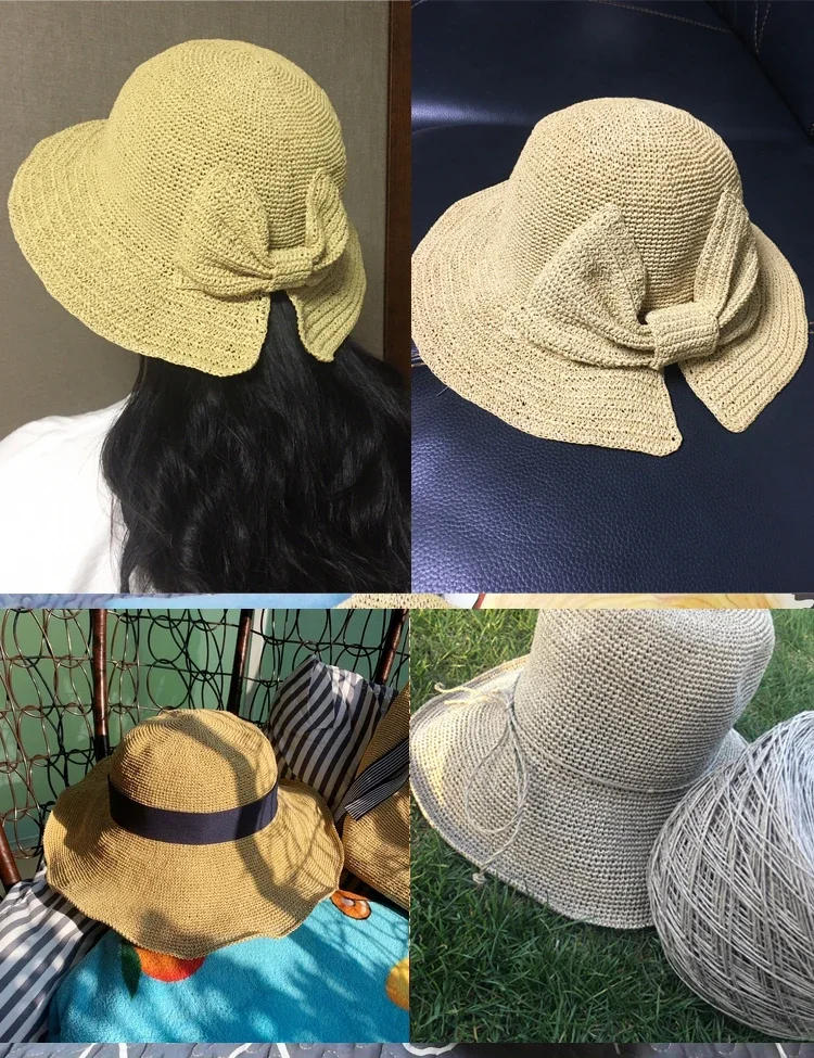 Description Picture 2 of item220M Extra Fine Japanese Plant Raffia Straw Thin Thread Hand-Woven Bag Summer Knitted Hat Hook Crochet Line DIY Eco Friendly