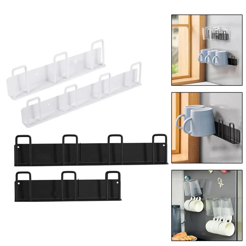 Description Picture 2 of itemWall Mounted Mug Rack Hooks Cup Drying Rack Hanger Glasses Tea Cup Organizer Mug Hooks Holder For Living Room Home Bar
