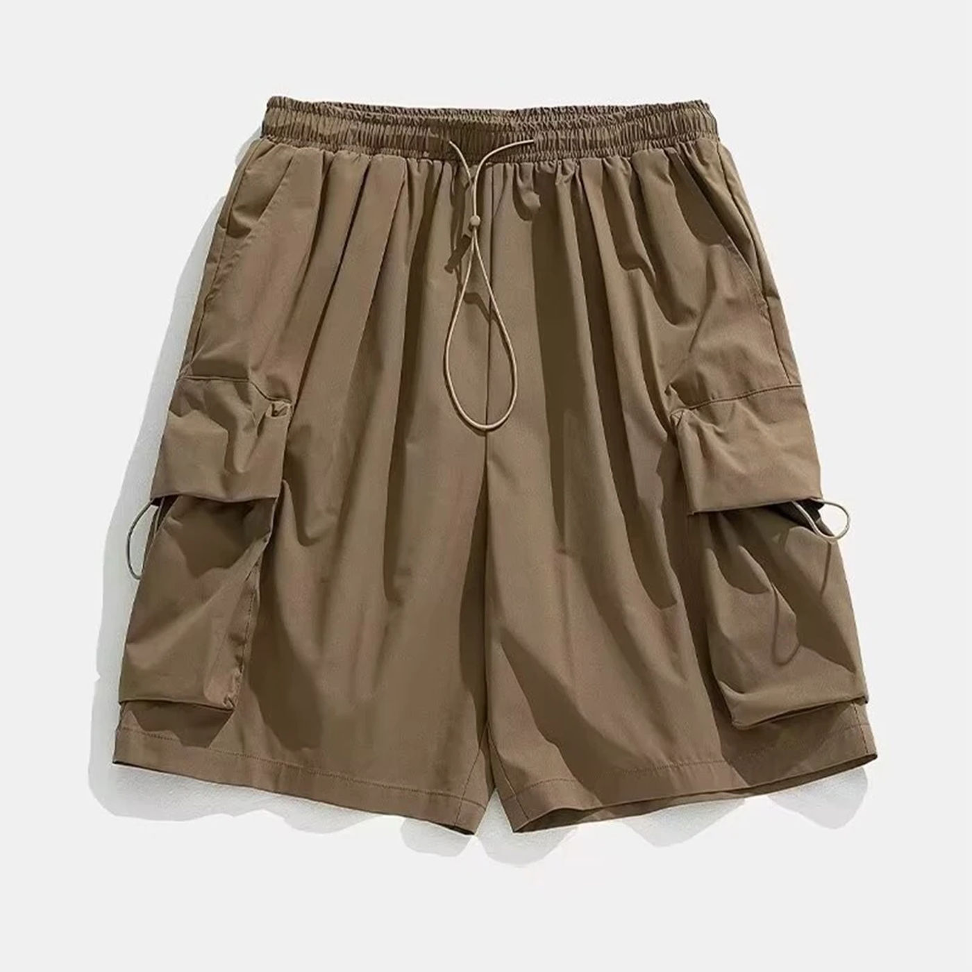 Description Picture 6 of itemMen Wide-leg Shorts Men\\\'s Quick-drying Beach Shorts With Elastic Drawstring Waistband Pockets Summer Wide Leg Shorts