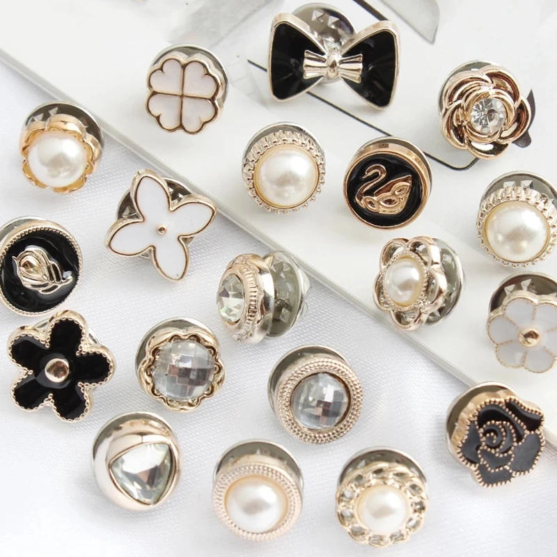 Description Picture 2 of item10/20pcs Button Brooch Prevent Accidental Exposure Buttons Brooch Pins Badge Cufflinks Button Detachable Button Clothes Decor