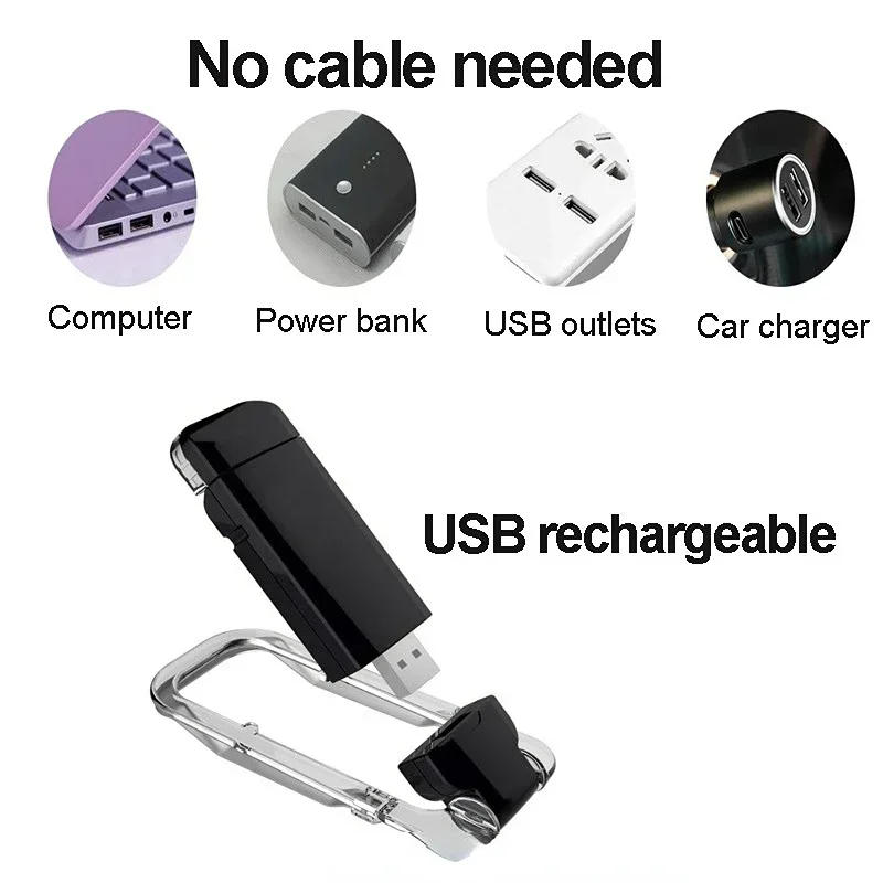 Description Picture 4 of itemLED USB Rechargeable Book Reading Light Brightness Adjustable Eye Protection Clip Book Light Portable Bookmark Read Light