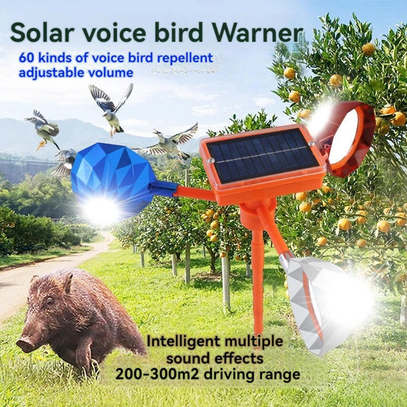 Description Picture 2 of itemSolar Bird Repeller Solar Energy Waterproof Bird Repelling Device 360° Rotating Reflector Farm Orchard Bird Scaring Device