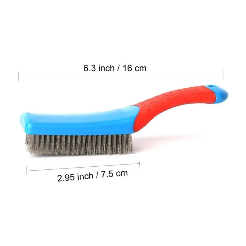 Description Picture 3 of itemStainless Steel Small Wire Brush for Rust Removal, Paint Scrubbing, Cleaning Metal Rust