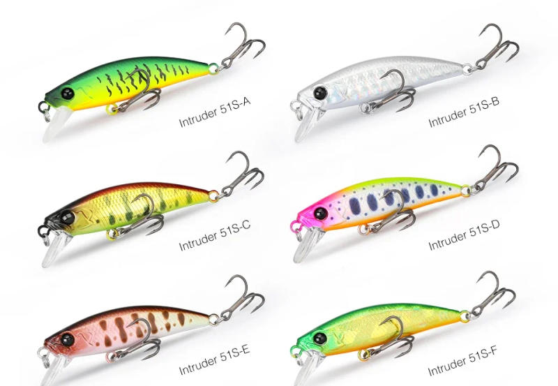 Description Picture 6 of itemTSURINOYA Intruder 51S Sinking Minnow Stream Fishing Lure 51mm 5.8g Artificial Hard Bait For Trout Ajing Jerkbait River Baits