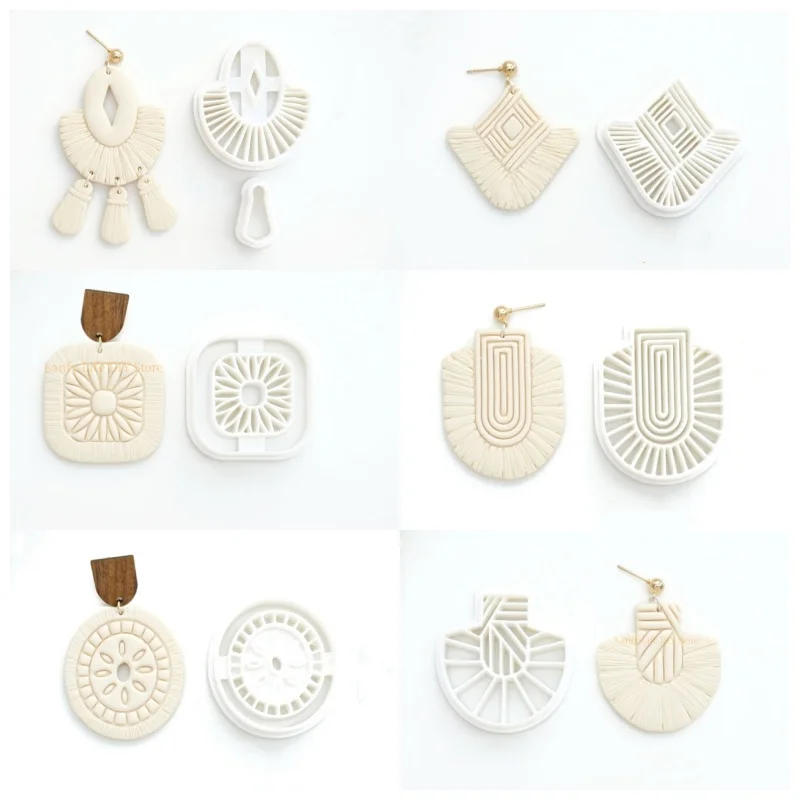 Description Picture 5 of itemBohemian Style Beach Macrame Polymer Clay Mold Clay Cutter DIY Holiday Party Earrings Jewelry Accessories Soft Pottery Tools