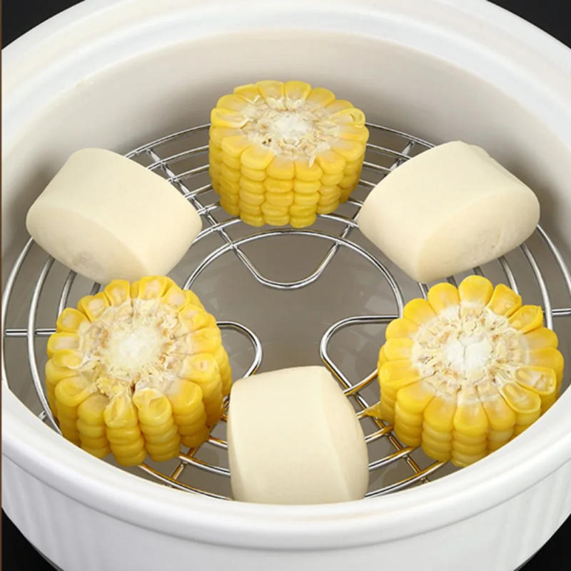 Description Picture 5 of item15.5-27.5cm Stainless Steel Steamer Rack Heavy Duty Round Durable Pot Pan Pressure Cooker Trivet Kitchen Cookware Accessories