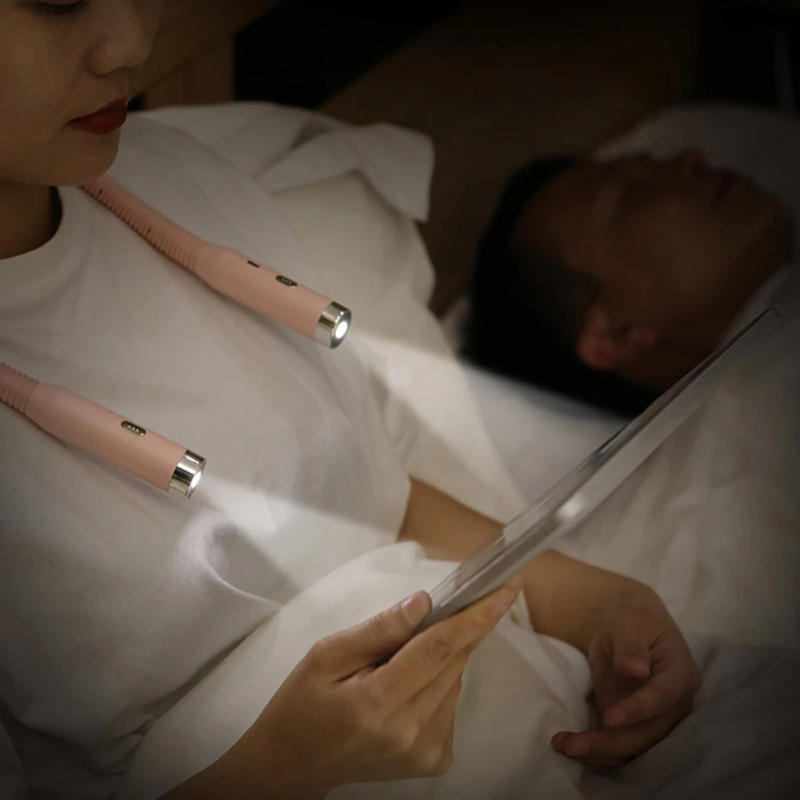 Description Picture 3 of itemLED Rechargeable Neck Light 3 Modes Hug Reading Lamp Portable Book Lamp Novelty Flashlight Book Lamp Night Light Neck Light