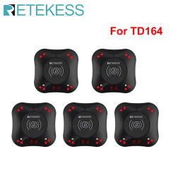 Retekess 5 Pcs Vibrator Coaster Pager Buzzers For TD164 Restaurant Pager Wireless Calling System For Cafe Bar Fast Food Hotel