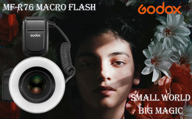 Description Picture 2 of itemGodox R76 LED Micro Ring Flash 5000K with Li-ion Battery Adapter Rings for Canon Sony Nikon Fuji Olympus Panasonic Pentax Camera