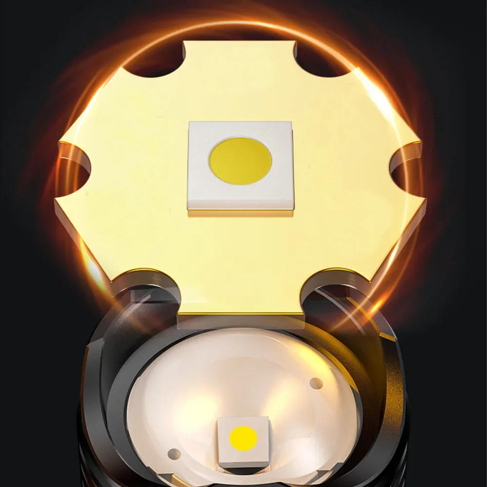 Description Picture 3 of itemPowerful LED Flashlight High Power Laser Torch Rechargeable Flashlight Emergency Camping Multifunctional Lantern Fishing Light