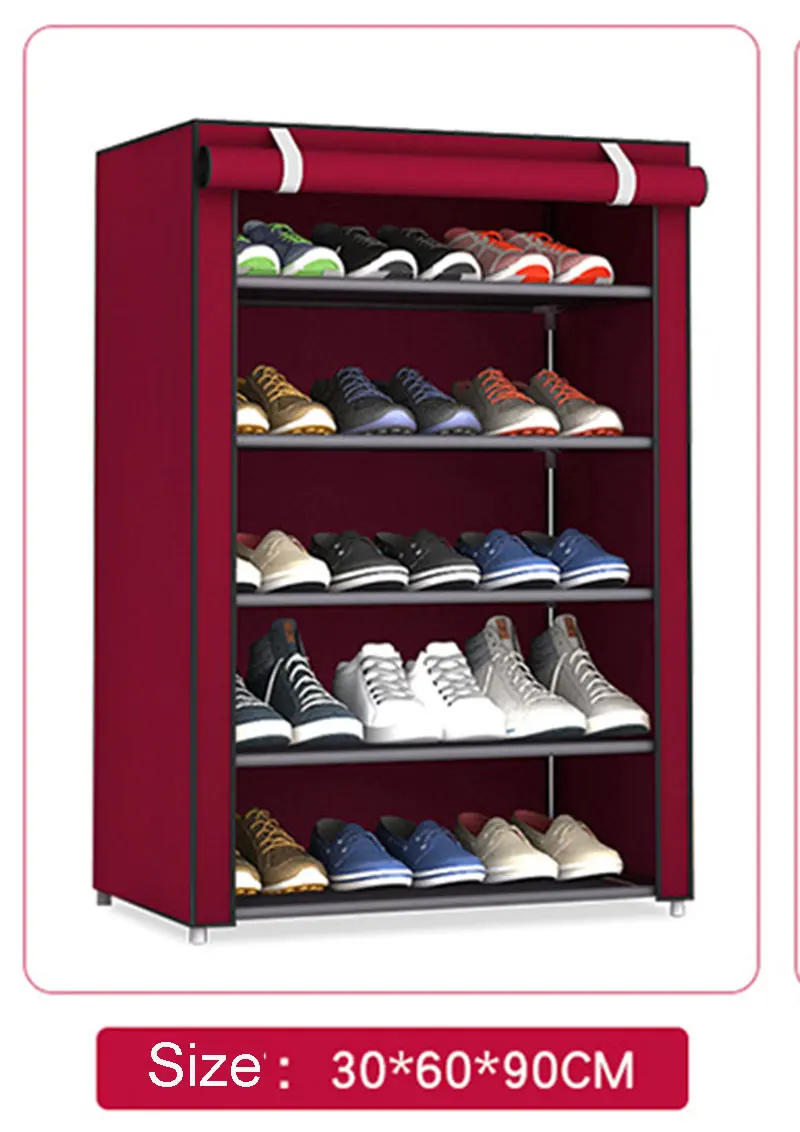 Description Picture 4 of itemBluesdeeNon-woven Fabric Storage Shoe Rack Hallway Cabinet Organizer Holder 4/5/6 Layers Assemble Shoes Shelf DIY Home Furniture