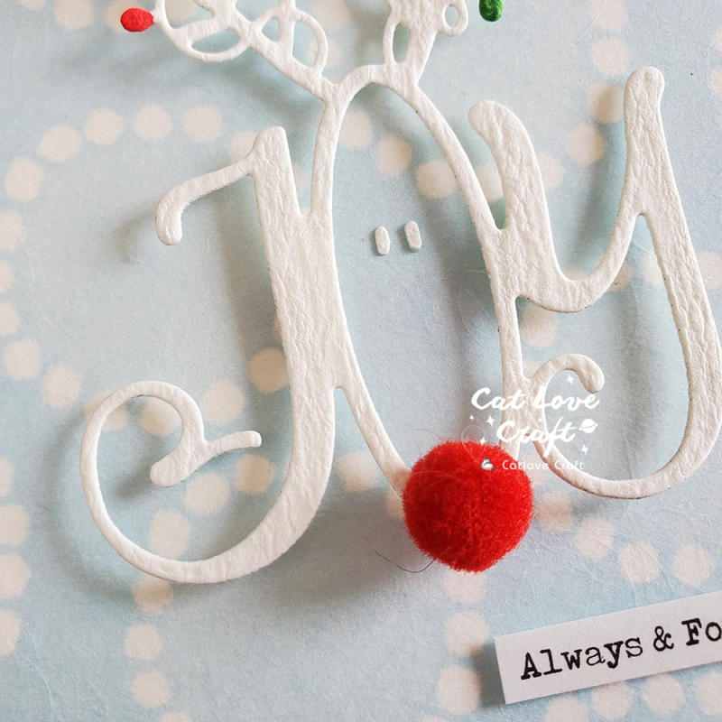 Description Picture 5 of itemCatlove Christmas JOY Word Deer Metal Cutting Dies Scrapbooking Mold Stencil Die Cuts Card Making DIY Craft Embossing New Dies