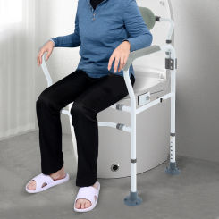 Adjustable  Bathroom Hand Rail Handrail Toilet Frame Safety Rails Baths and Accessories Toilet Safety Bar for Various Toilets