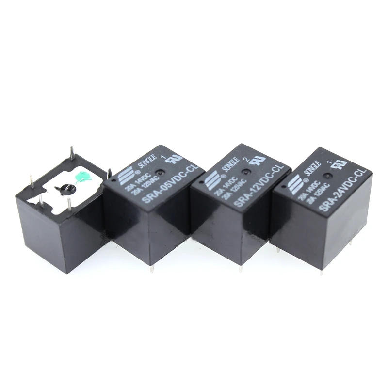 Description Picture 5 of item5Pcs 5V 12V 24V 20A DC Power Relay SRA-05VDC-CL SRA-12VDC-CL SRA-24VDC-CL 5Pin PCB Type in Stock Black Automobile Relay