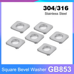 M6 M8 M10 M12 M16 M20 GB853 304 Stainless Square Bevel Washers Square Taper Gasket For Slot Section