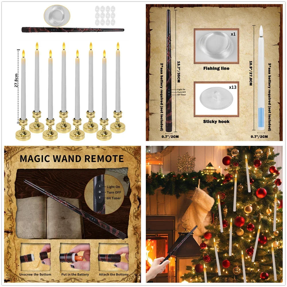 Description Picture 6 of itemFlameless Window Candles with Removable Holder & Timer Remote  Battery Operated LED Flickering Light for Christmas Decoration
