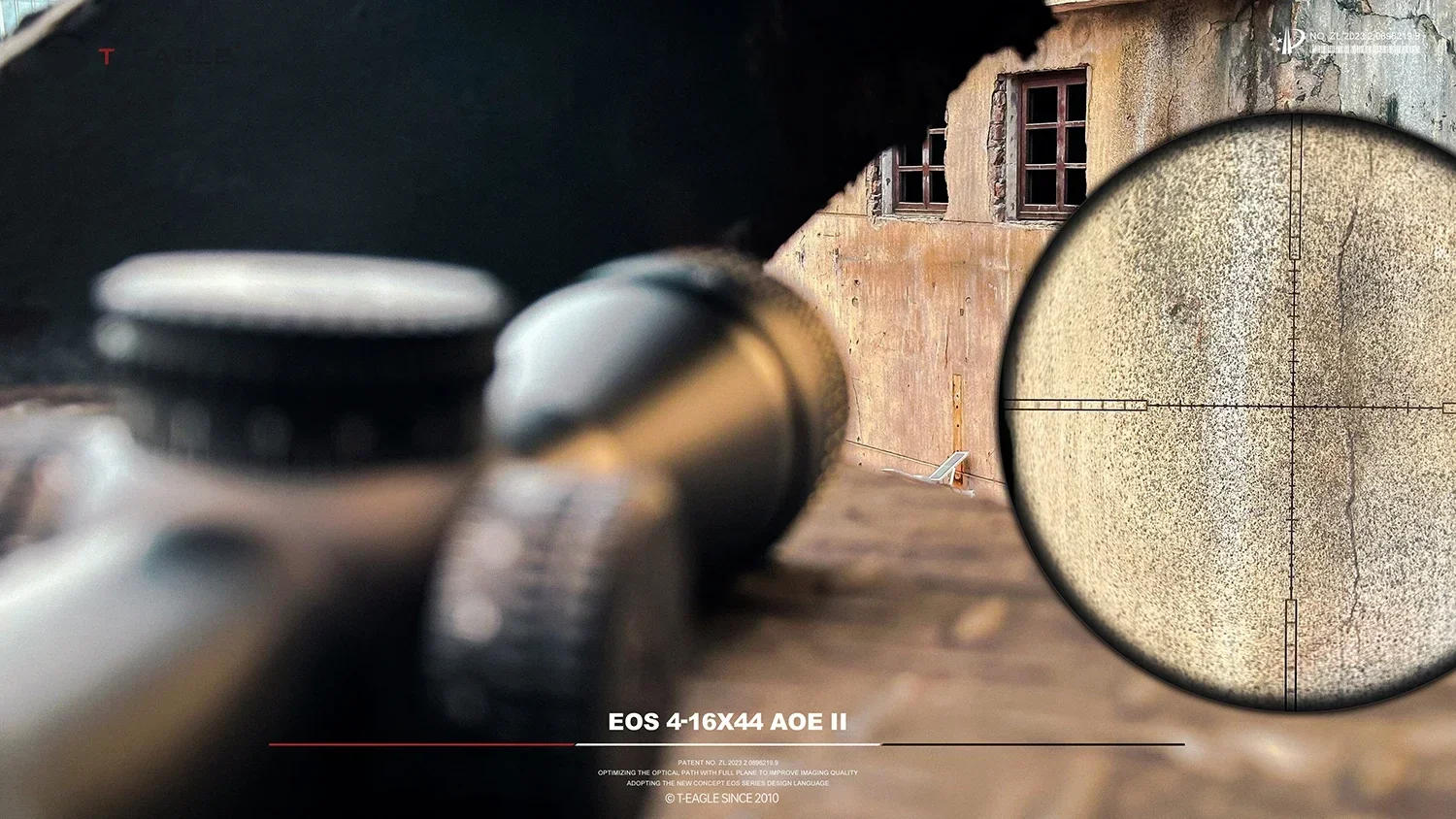 Description Picture 2 of itemAdjustable Rifle Scope with Optical Aim - T-Eagle Optics EOS 4-16x44AOE for Hunting and Tactical Shooting