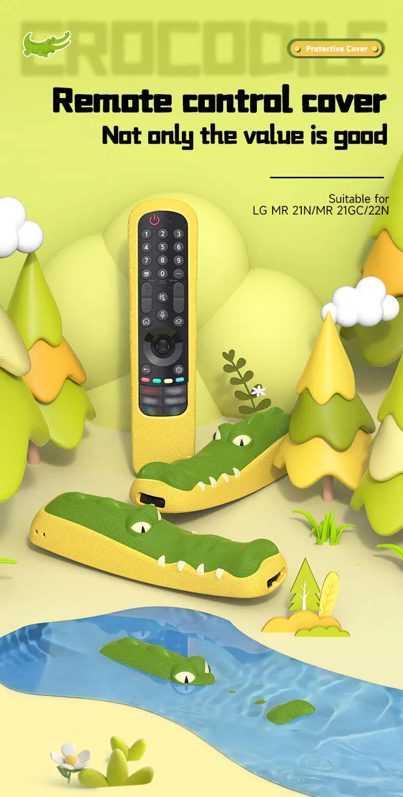 Description Picture 2 of itemSilicone Remote Control Case for LG MR21GA MR22GA MR23GN 24GA OLED Smart TV Magic Remote Protective Cover with Anti-Lost Lanyard