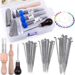IMZAY 70PCS Wool Felting Tools Kit With 60 Pcs Felting Needles Wooden Handel Wool Felting Tool DIY Yarn Wool Felting Starter Kit