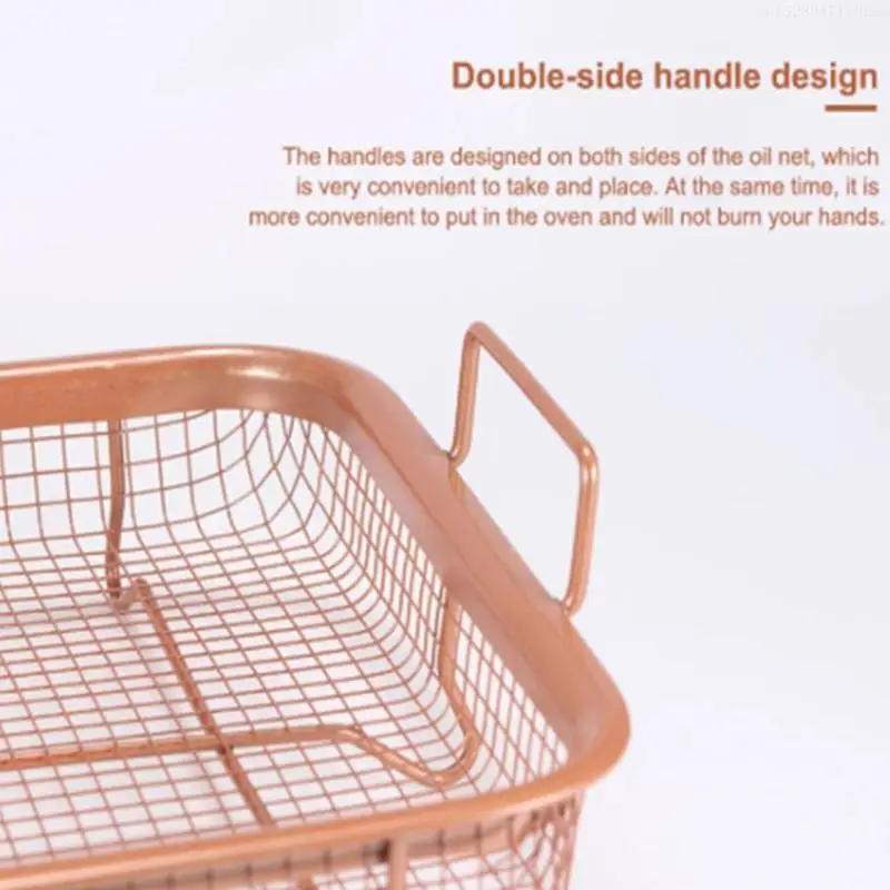 Description Picture 3 of itemCrisper Tray Air Fryer Tray for Oven Deluxe Air Fry Oven Air Fryer Basket Tray Air Fryer Baking Pan Air Fryer Basket R9UD