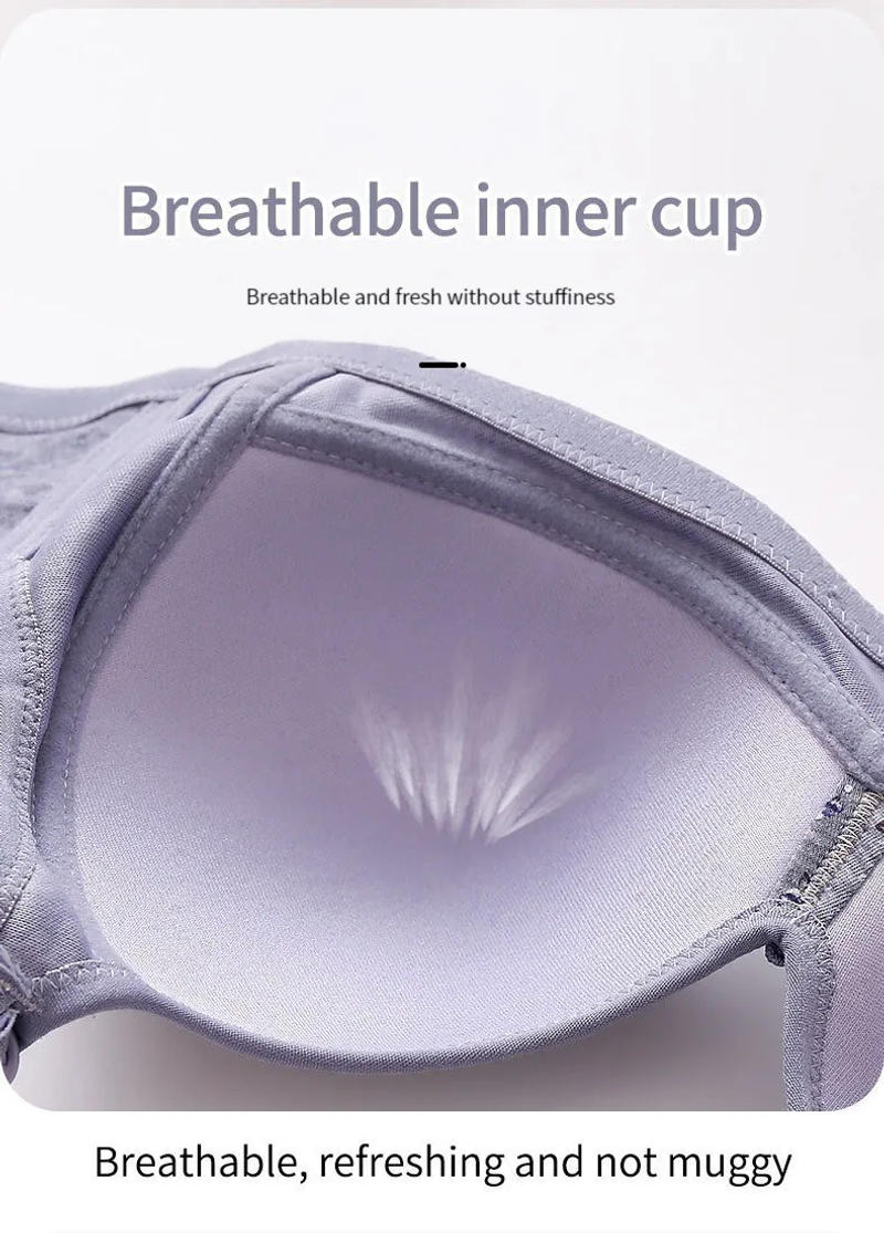 Description Picture 5 of itemCD Cup Comfortable Breathable Tops No Steel Ring Printed Bra Push Up Bra Gathering Large Size CD Cup Women Lingerie Brassiere