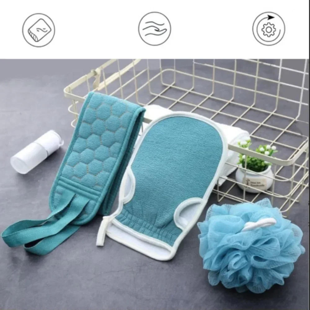 Description Picture 2 of item3pcs/set Body Scrubber Back Massage Exfoliating Sponge Bathroom Bath Brush Scrub Shower Brush Body Wash Scrub Bath Supplies