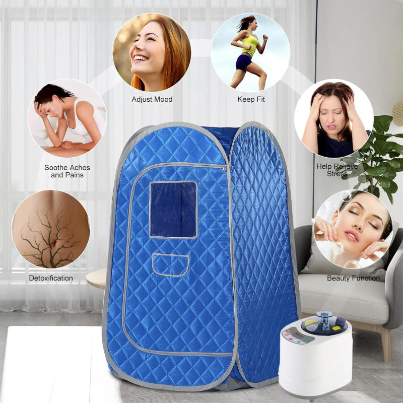 Description Picture 5 of itemLightweight Portable Steam Sauna Set with Steamer and Chair Fodable One Person Pop Up Sauna Tent for Home Spa