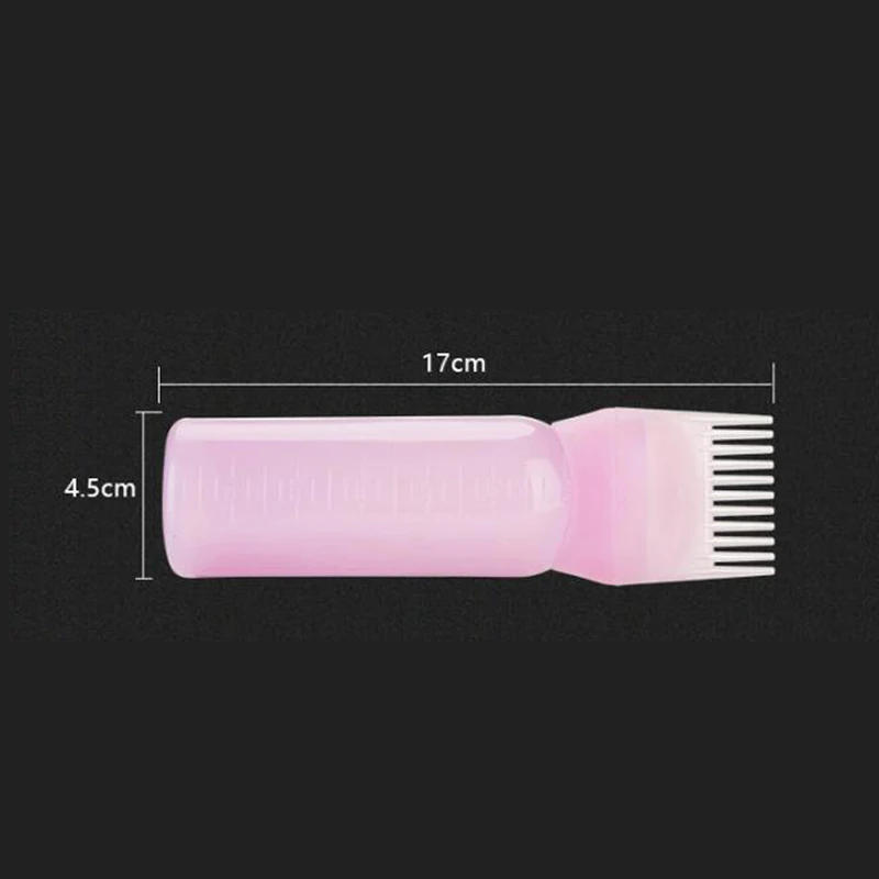 Description Picture 6 of item1pcs 120ml Plastic Hair Dye Refillable Bottle Applicator Comb Dispensing Salon Hair Coloring Hairdressing Styling Tool