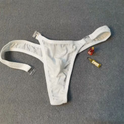 Sexy Detachable Buckle 2024 Sex Men Silky Mens Pouch Thong Panties Underwear Low Rise Nylon G Strings Plus Size