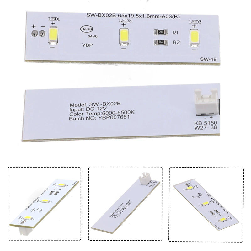 Description Picture 6 of item1/2pcs Candy Refrigerator Freezer LED Light Bar Assembly Replacement SW-BX02B / 49031078 Repair Parts