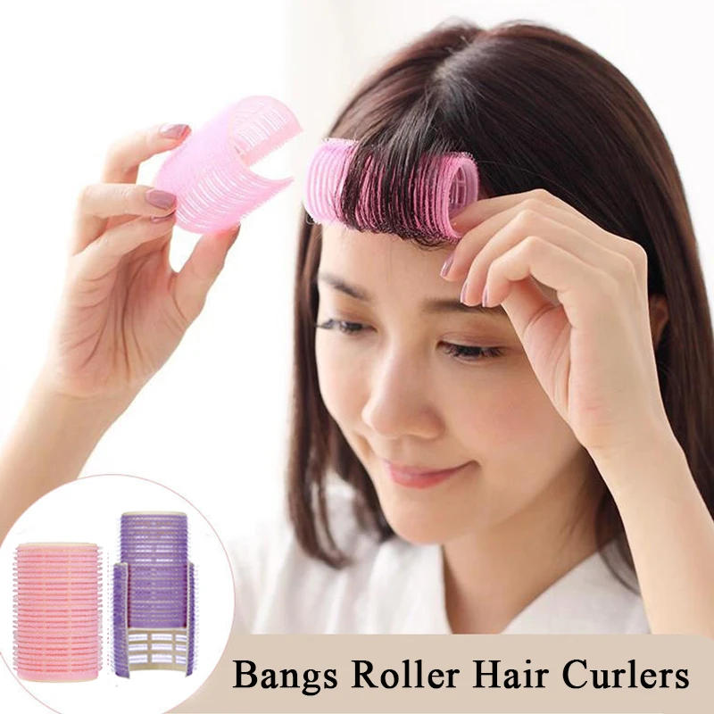 Description Picture 5 of item2/6/8/10/12/14pcs Bang Rollers Self-adhesive Lazy Bangs Roller Hair Curlers Hair Curling Air Bangs Roller Clips Styling Tools