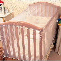 Crib Mosquito Net Summer Baby Bed Anti-mosquito White Mesh Cover Four Seasons Universal Foldable Breathable Crib Net 135*60*90CM