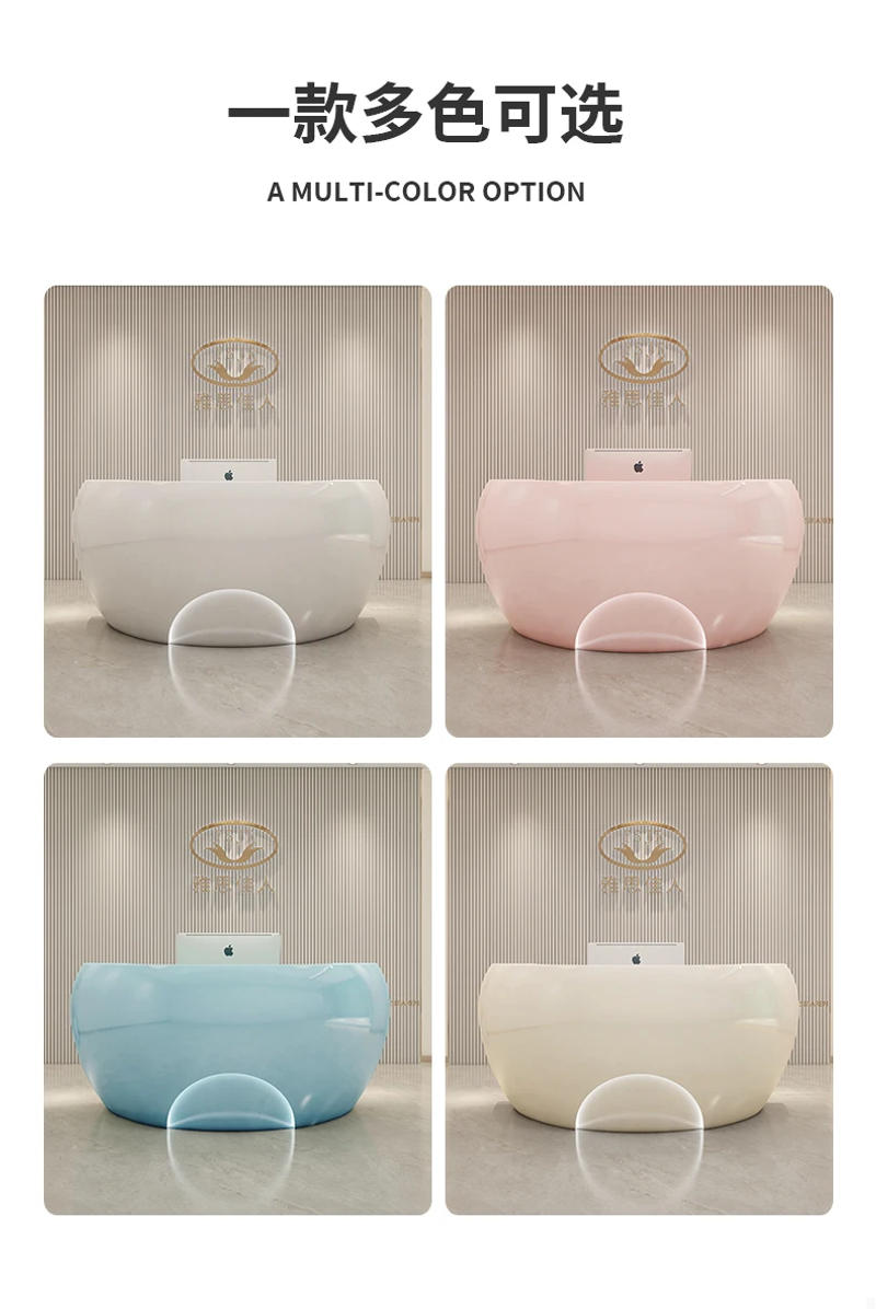 Description Picture 5 of itemLuxury Reception Desks Computer Counter Study Office Luxury Cashier Table Information Mobile Silla De Escritorio Salon Furniture