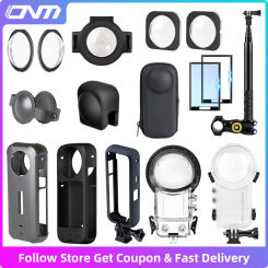 Accessories Kit for Insta360 X3 Lens Guard Protective Frame Cap Dive Case Storage Bag Case Screen Protector Motorcycle Bracket