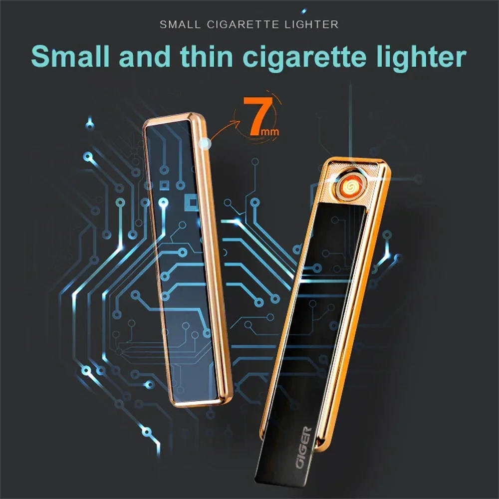 Description Picture 3 of itemNew Fashion Keychain USB Lighter Smoking Windproof Smooth Mirror Lighters Zinc Alloy USB Rechargeable Nice Gift Dropshipping