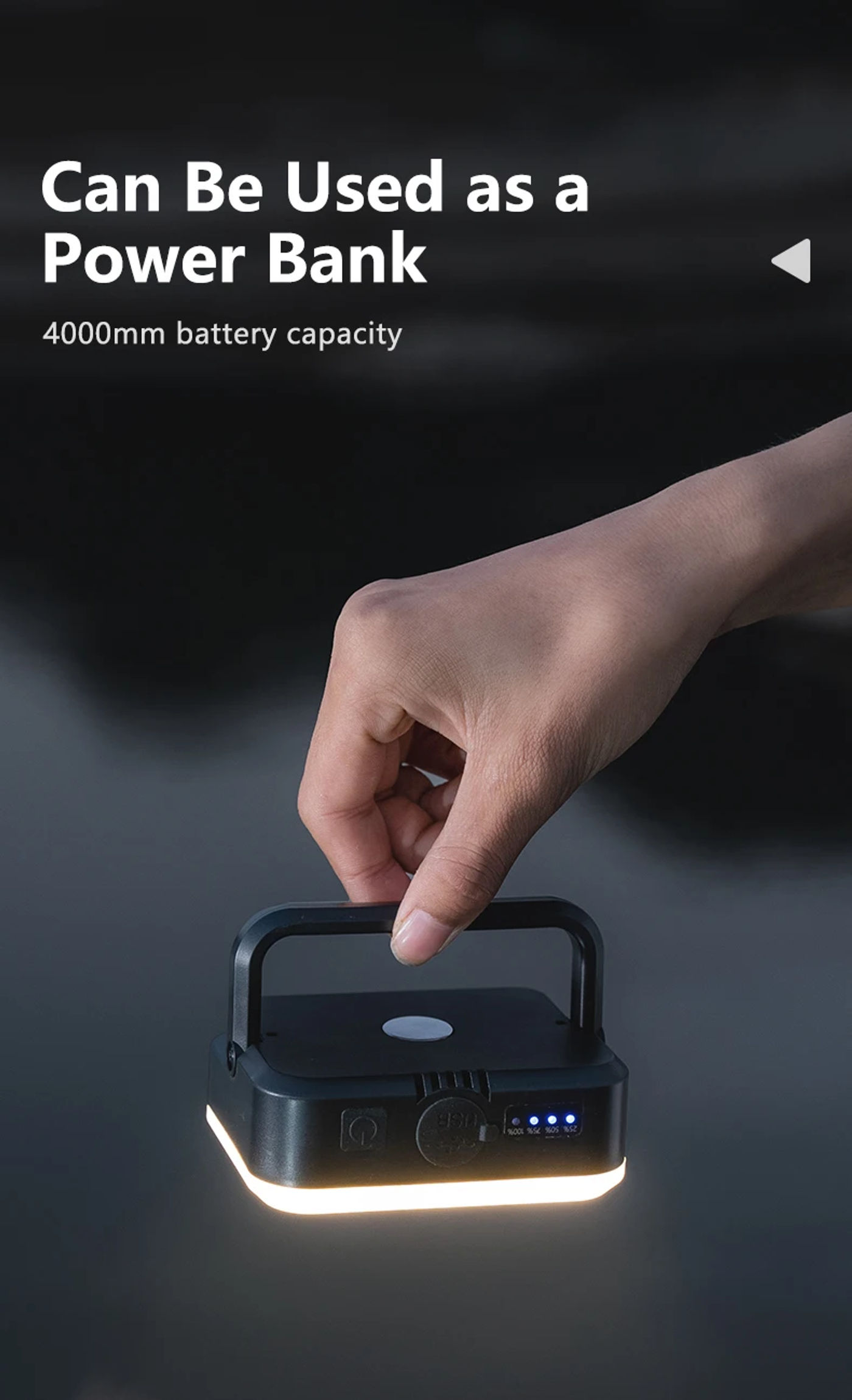 Description Picture 6 of itemLED Camping Light USB Charging Portable Tent Lantern Emergency Flashlight Night Fourth Gear Dimming Outdoor Hiking