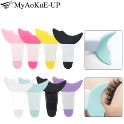 Silicone Mascara Eyelash Shield Applicator Guard Tool Multifunction Eyelash Eyeshadow Pads Reusable Eyelashes Guide Tool