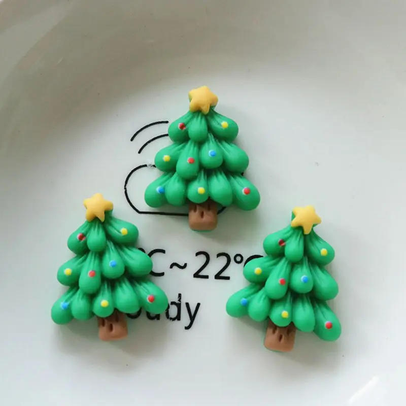 Description Picture 5 of item12Pcs New Mini Cute Cartoon Christmas Flat Back Resin Cabochons Scrapbook Diy Wedding Hairpin Accessories Embellishments Craft