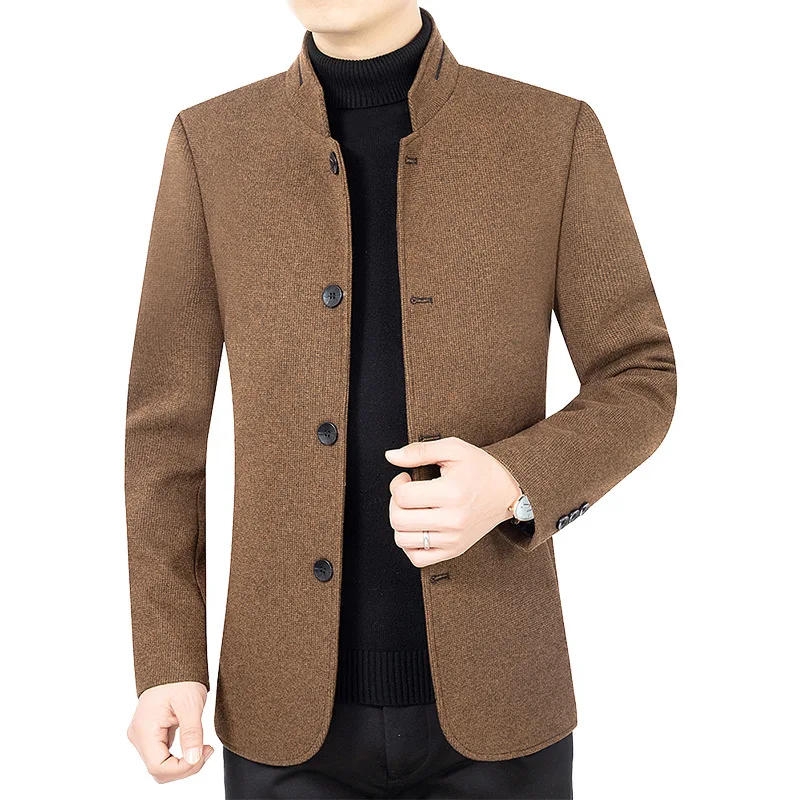Description Picture 6 of itemNew Men Business Casual Woolen Blazers Jackets Suits Coats Woolen Blends Male Autumn Slim Fit Blazers Suits Coats Mens Clothing