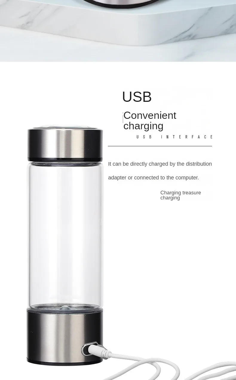 Description Picture 5 of itemPortable Hydrogen Water Generator 3 Minutes Mode High Concentration Hydrogen Water Generator