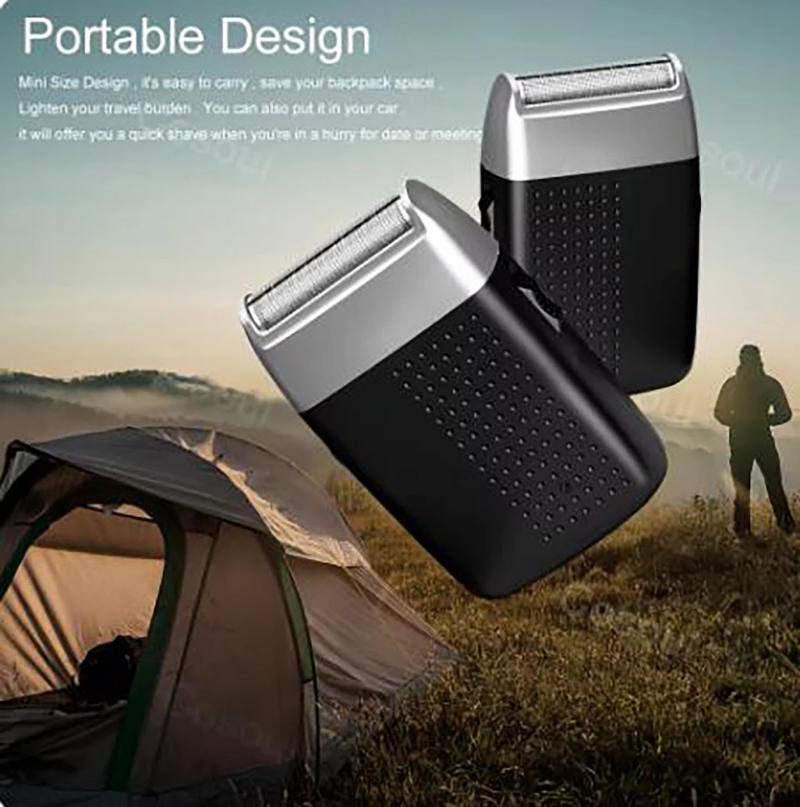 Description Picture 3 of item1pc Men's electric shaver, beard trimmer, portable hair clipper, rechargeable beard shaving machine