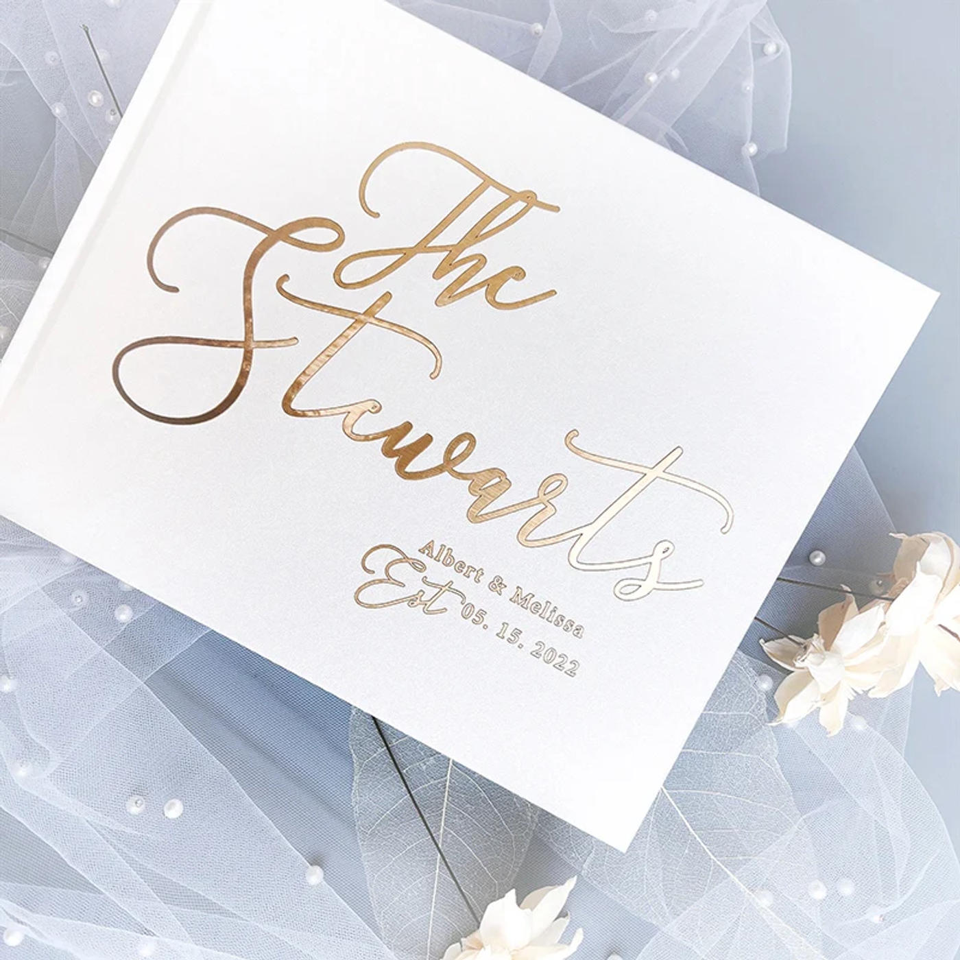 Description Picture 6 of itemPersonalized Wedding Guest Book | Custom Reception Guestbook | Engagement Signning Book | Wedding Anniversary Gifts for Her