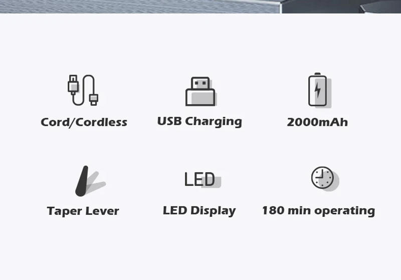 Description Picture 4 of itemVGR 689 New Design Barber Powerful Hair Cutting Machine Professional Electric Trimmer Cordless Rechargeable Hair Clipper