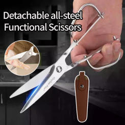 BBQ Picnic Scissors Nature Hike Camping Equipment Multi-function Stainless Steel Kitchen Tool Outdoor Cookware Supplies 캠핑용품