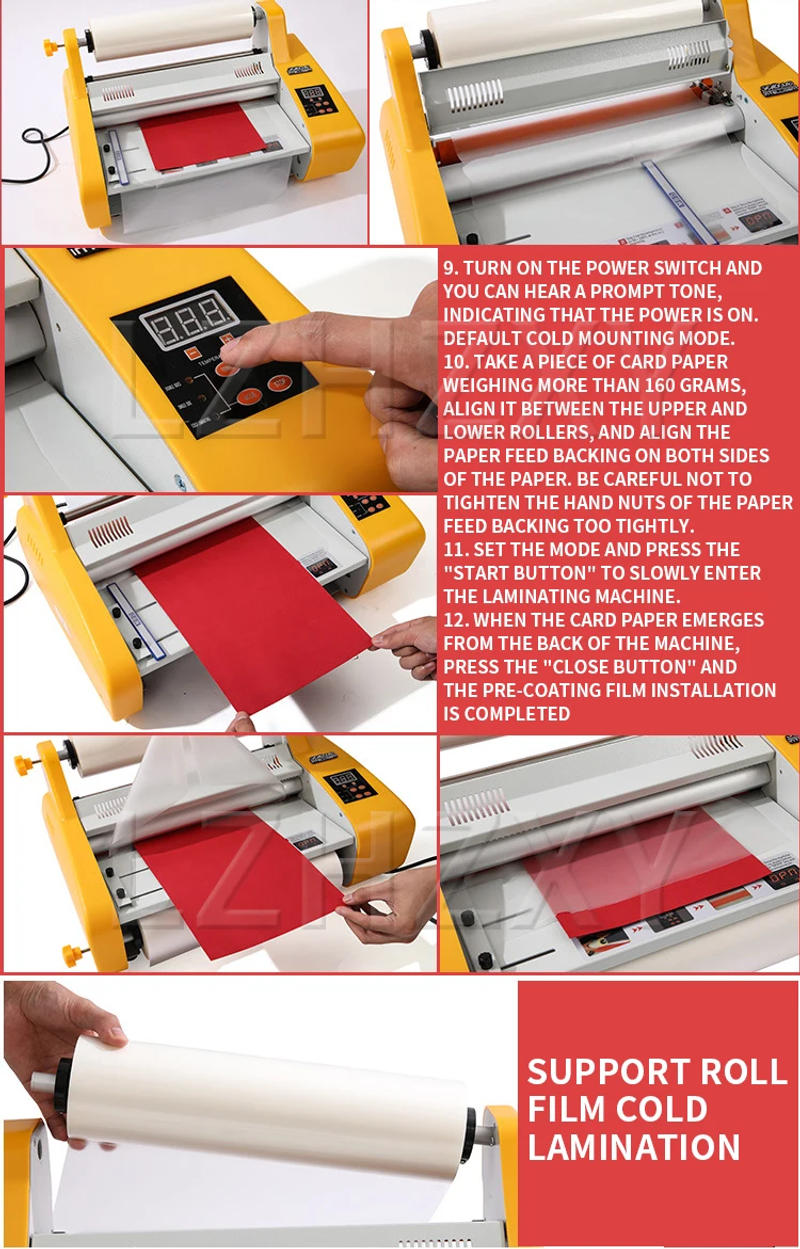 Description Picture 5 of itemCold & Hot Laminating Machine FM3520 A3 Photo Film Laminating Machine Cold Plastic Electric Sealing Machine Laminator