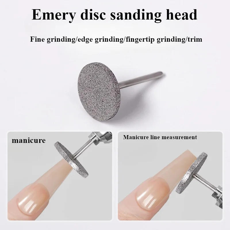 Description Picture 4 of itemNail Diamond Metal Drill Bits Disc Bit Dead Skin Callus Electric Foot File Callus Remover Shaft for Nail Salon Grinding Head New