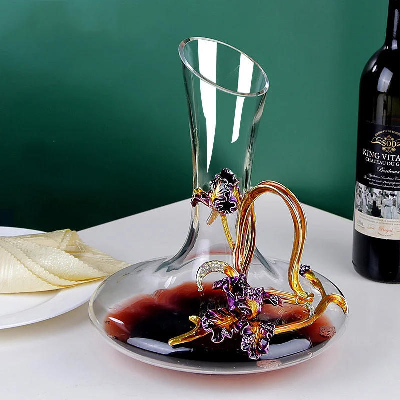 Description Picture 2 of itemCrystal Glass Pitcher Wine Decanter Wine Dispenser Flagon Glass Wine Bottle Hip Flasks Barware Wine Pot Bar Accessories Gift